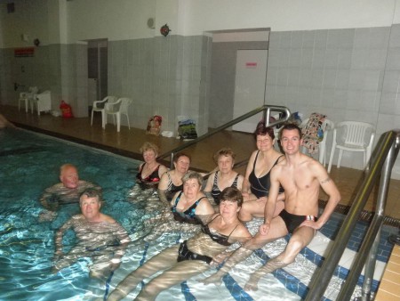 cvičení v bazénu rekondiční pobyt Srní-Šumava